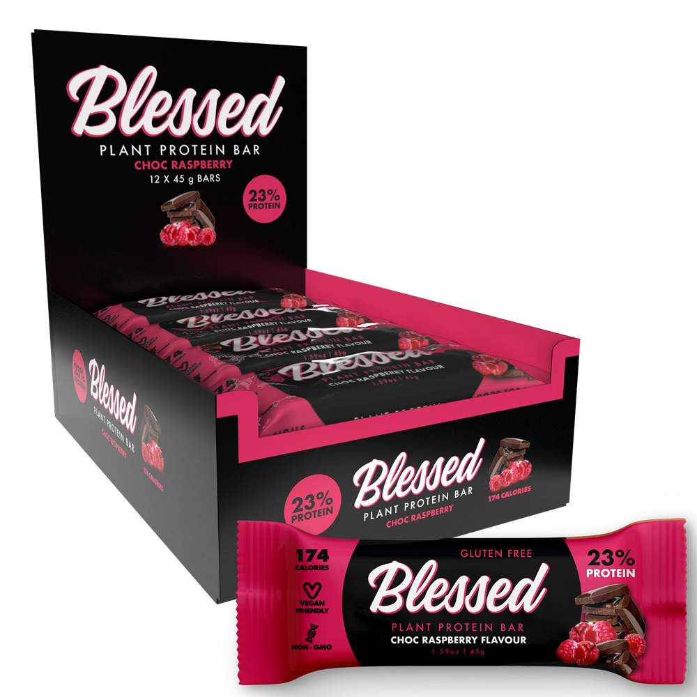 Blessed Plant Protein Bar Choc Raspberry