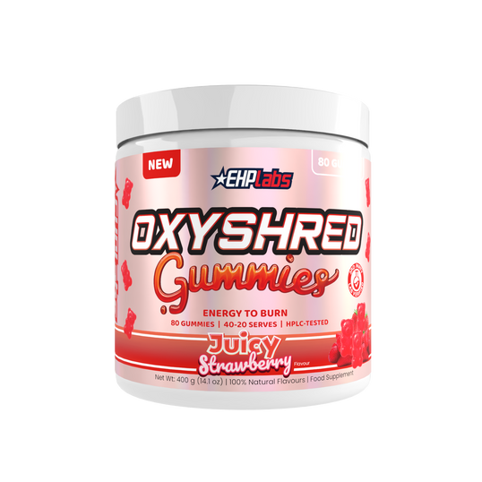 OxyShred Gummies Juicy Strawberry 80 Count Gummies Left